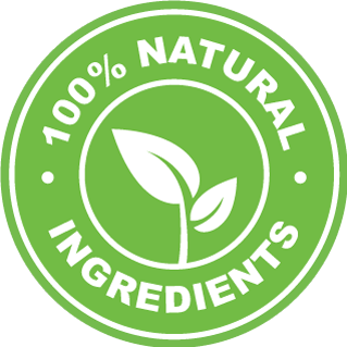 100% Natural ingredients logo